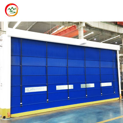 Industrial Wind-Resistant PVC Stacking Door Fast High-Speed Roll-Up Flexible Shutters Folding Open Style for Workshops