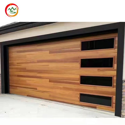 Factory Manufacturer's Modern Auto Lift Steel Overhead Motorized Bifold Sectional Garage Door for Apartment Projects Anti-Theft