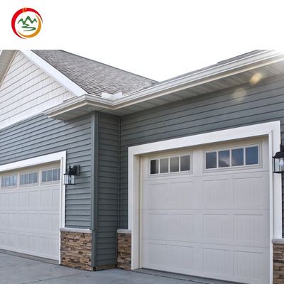 China Factory Custom Electrical Shutter Doors Villa Exterior Aluminum Garage Doors Tempered Smooth Surface Garage Doors
