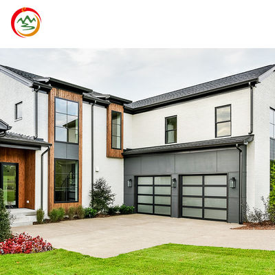 Factory Hot Sale Customized Modern Steel Garage Door Automatic Aluminum Folding Tempered Sectional Frosted Glass Home Use