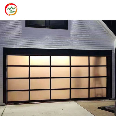 Factory Hot Sale Customized Modern Steel Garage Door Automatic Aluminum Folding Tempered Sectional Frosted Glass Home Use