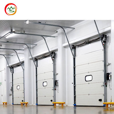 Customizable Automatic Factory Overhead Sectional Industrial Door With Pedestrian Gate and Window