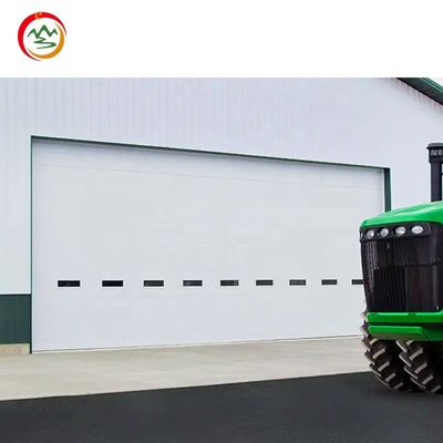 Logistics Warehouse Transparent Window Sectional Industrial Vertical Lift Overhead Steel Workshop Door