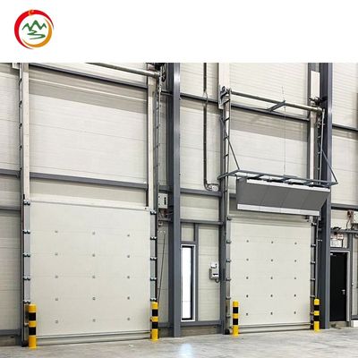 Logistics Warehouse Transparent Window Sectional Industrial Vertical Lift Overhead Steel Workshop Door