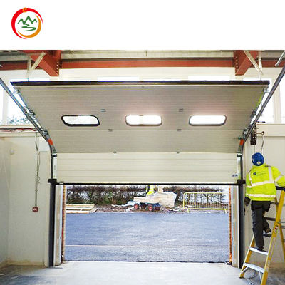 Modern Designed Automatic Sectional Thermal Insulation Steel Overhead Garage Door Manufacturer's Safely Warehouse Application
